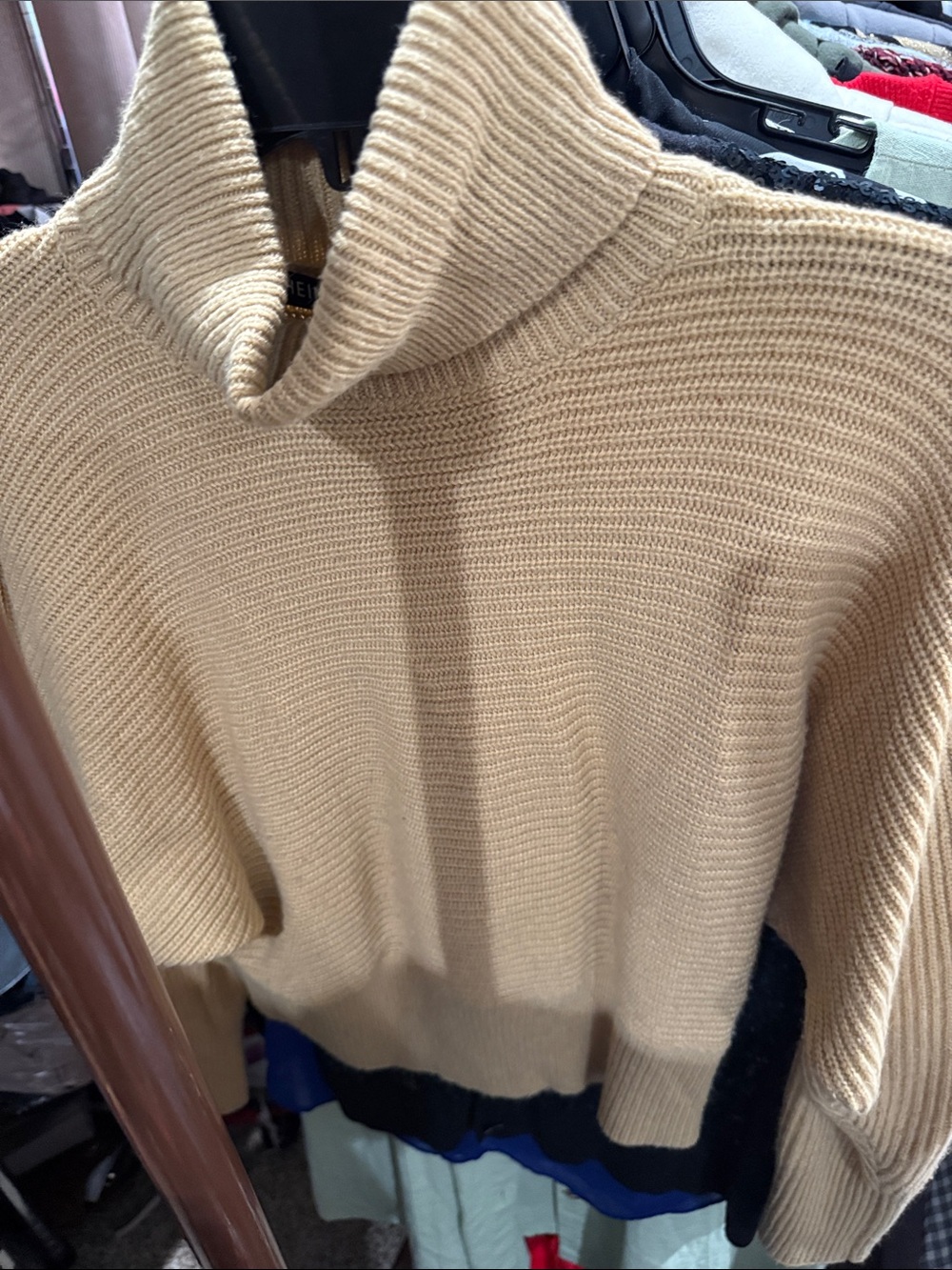 Cozy Cream Ribbed Turtleneck Sweater